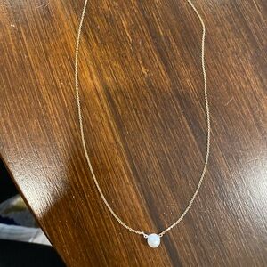 T his Dogeared Pearls of Love Gold Necklace